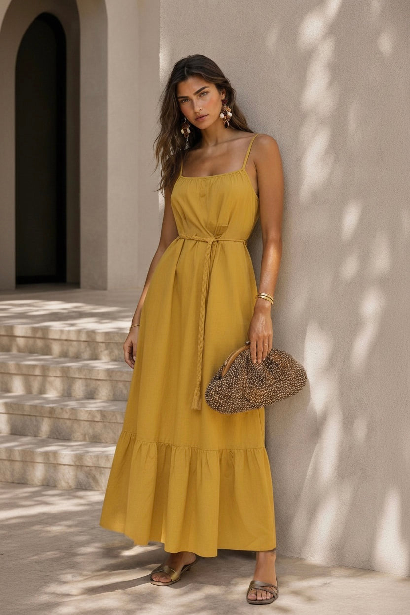 The Sofia Dress - Mustard