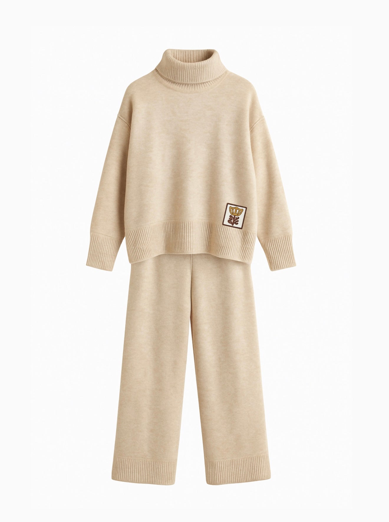 Beige Knitted Set